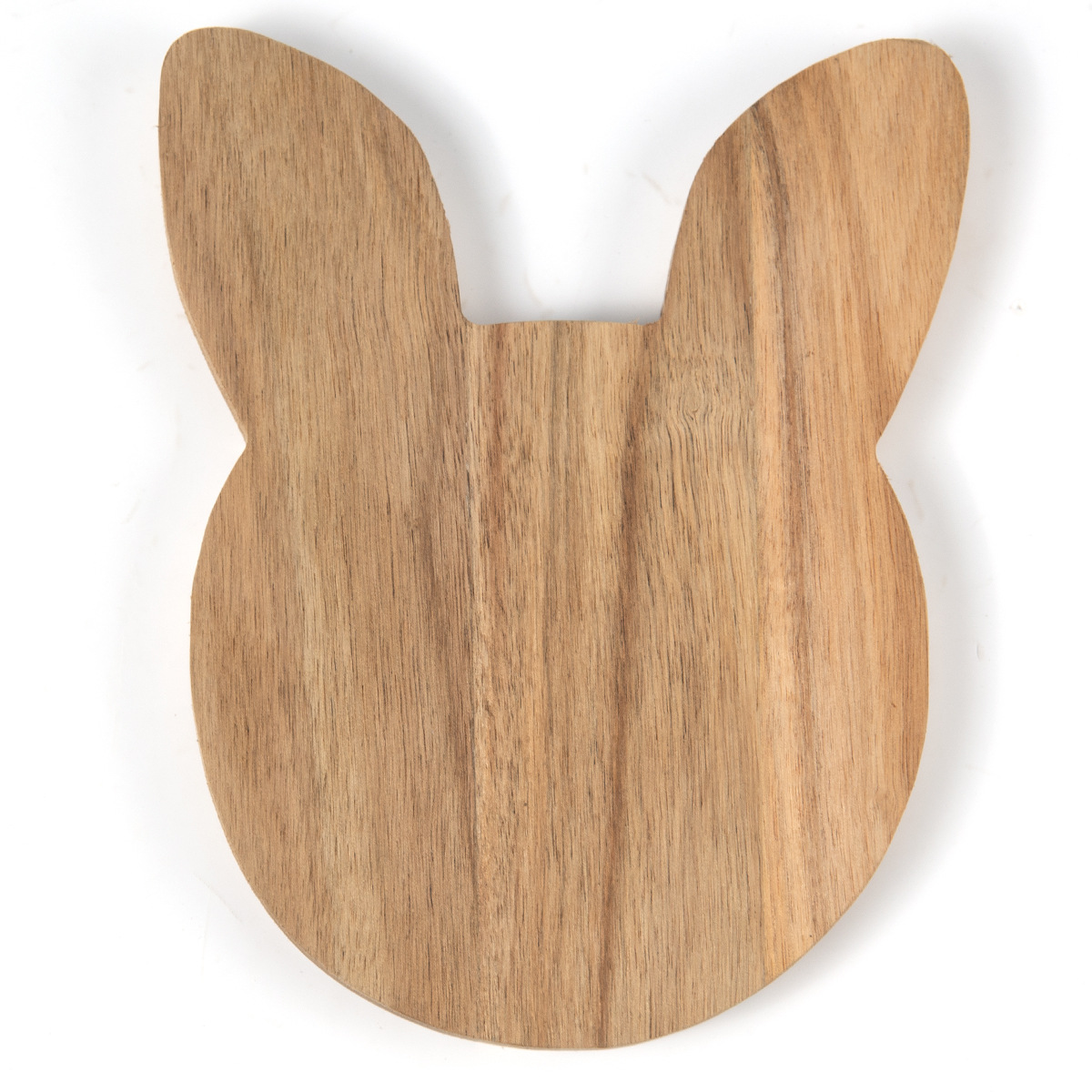 Bunny Ears Acacia Wood Kids Plate – Cute Animal-Shaped Wooden Snack Tray